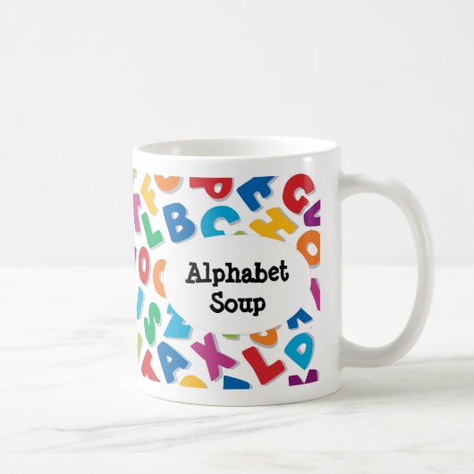 Alphabet Soup Mug Koffiemok (Rechts)