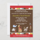 Alphabet Soup Oerwoud Baby shower Invite (bruin) Kaart (Voorkant)