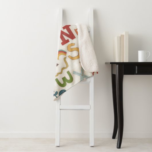 Alphabet Soup Sherpa Deken (In situ)