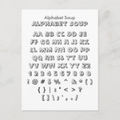 Alphabet Soup - Zazzle Font Sampler Sheet Briefkaart (Voorkant)