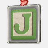 Alphabet Speelgoed Block J Metalen Ornament (Links)