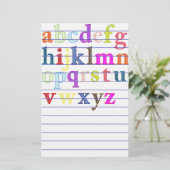 Alphabet Stationery Briefpapier (Staand voorkant)