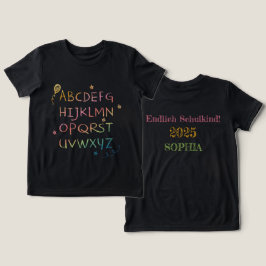 Alphabet Sterne bunt - Tafel Kreide | Einschulung Tri-Blend Shirt