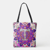 Alphabet T mandala Tote Bag (Achterkant)