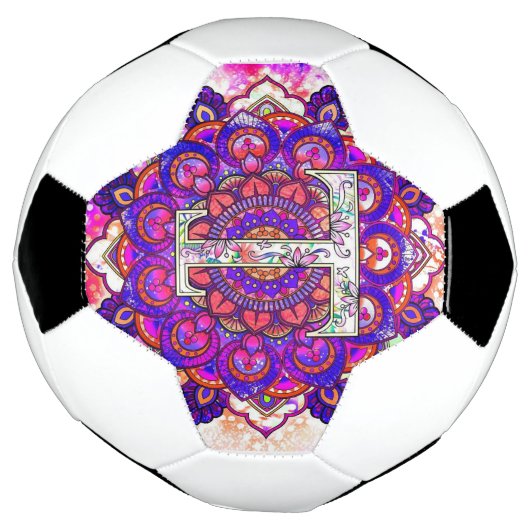 Alphabet T mandala Voetbal (Gedraaid)