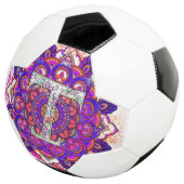 Alphabet T mandala Voetbal (Drie kwart)
