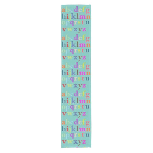 Alphabet Table Runner Korte Tafelloper (Voorkant)