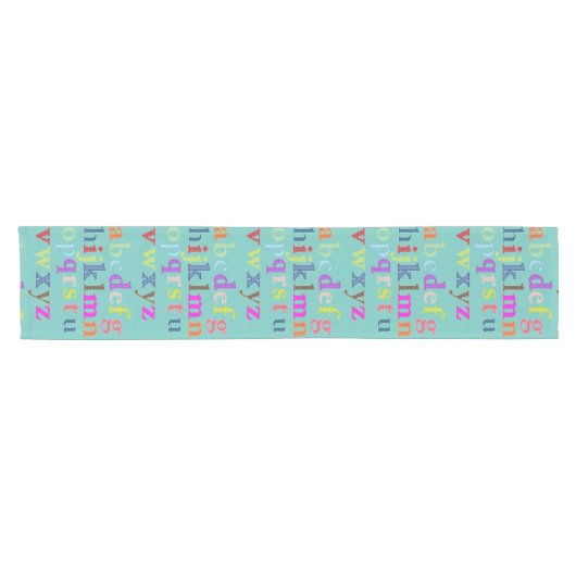 Alphabet Table Runner Korte Tafelloper (Horizontaal)