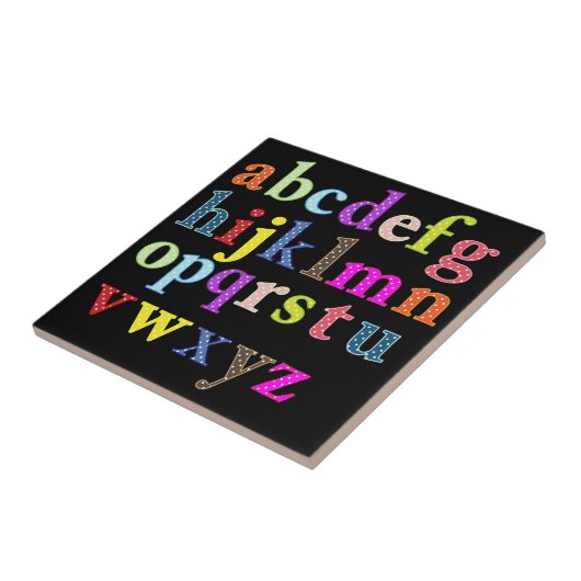 Alphabet Tile Tegeltje (Zijkant)