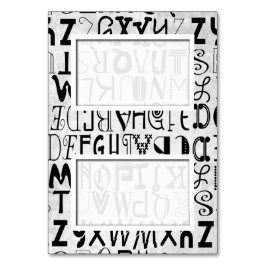 Alphabet Typografie Tented Name Place Cards Kaart