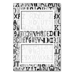 Alphabet Typografie Tented Name Place Cards Kaart