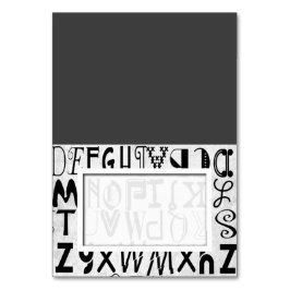 Alphabet Typografie Tented Name Place Cards Kaart
