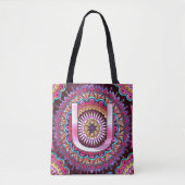 Alphabet U mandala Tote Bag (Voorkant)