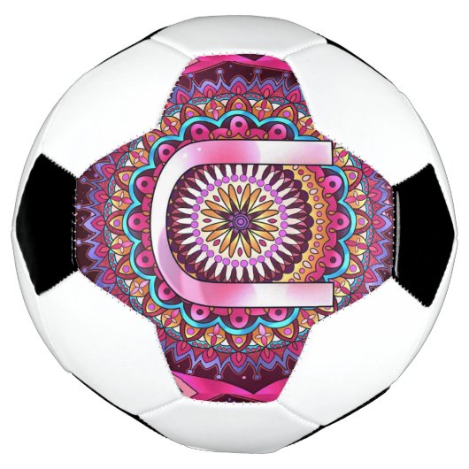 Alphabet U mandala Voetbal (Gedraaid)