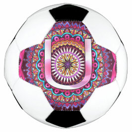 Alphabet U mandala Voetbal