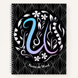 Alphabet U Monogram Handschrift Notitieboek