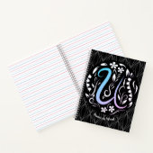 Alphabet U Monogram Handschrift Notitieboek (Binnen)