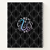 Alphabet U Monogram Handschrift Notitieboek (Achterkant)