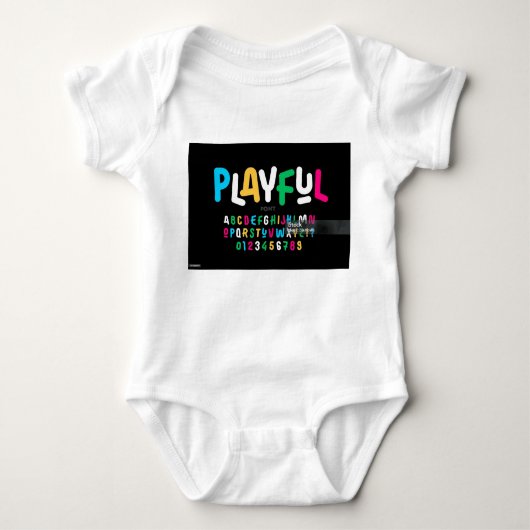 Alphabet uniek design Baby Jersey Bodysuit (Voorkant)