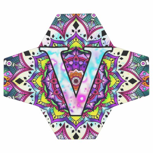 Alphabet V mandala Voetbal (Enkel)