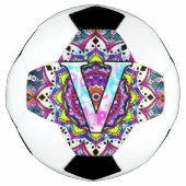 Alphabet V mandala Voetbal (Voorkant)