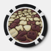 Alphabet Vanille en Chocolade koekjes Pokerchips (Achterkant)
