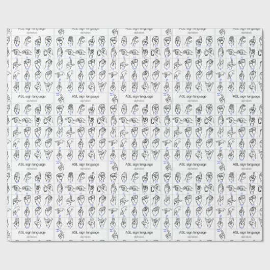ALPHABET-verpakkingspapier voor TAAL ZIEN Cadeaupapier (Vlak)