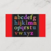 Alphabet-Visitekaartje Visitekaartje (Achterkant)
