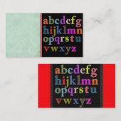 Alphabet-Visitekaartje Visitekaartje (Voorkant / Achterkant)