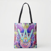 Alphabet W mandala Tote Bag (Voorkant)