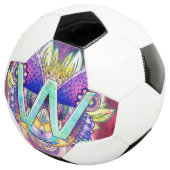Alphabet W mandala Voetbal (Drie kwart)