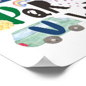 Alphabet Wall Art, Waterverf ABC Kinderdecor Poster (Hoek)