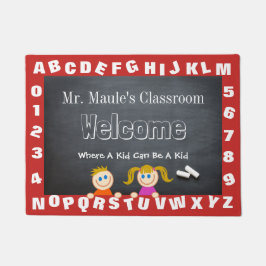 Alphabet Welkom op het niveau van de klaslokalen v Deurmat