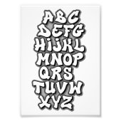Alphabet White / Grey Foto Afdruk (Voorkant)