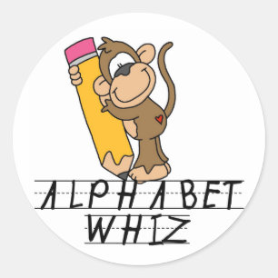 Alphabet Whiz Ronde Sticker