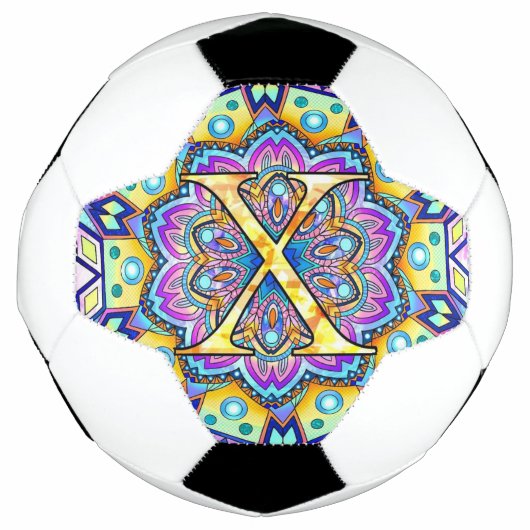 Alphabet X mandala Voetbal (Voorkant)