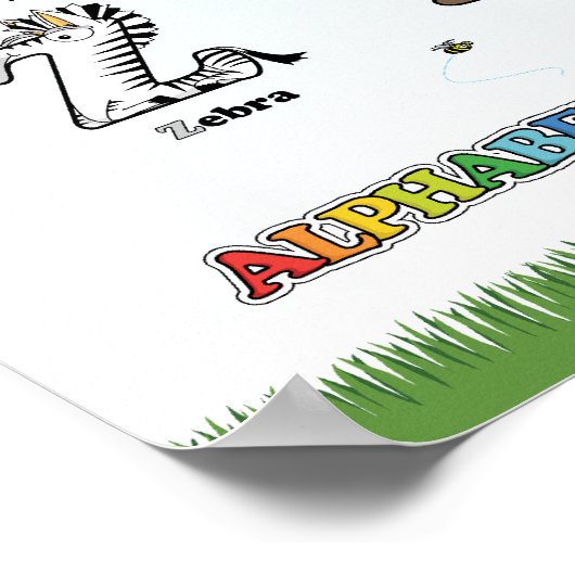 Alphabetimals Plakat - Dansk versie Poster (Hoek)