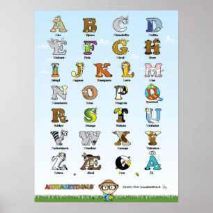 Alphabetimals Plakat - Dansk versie Poster