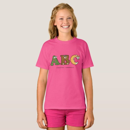 Alphabetimals Speciaal Meisje T-Shirt (Voorkant volledig)