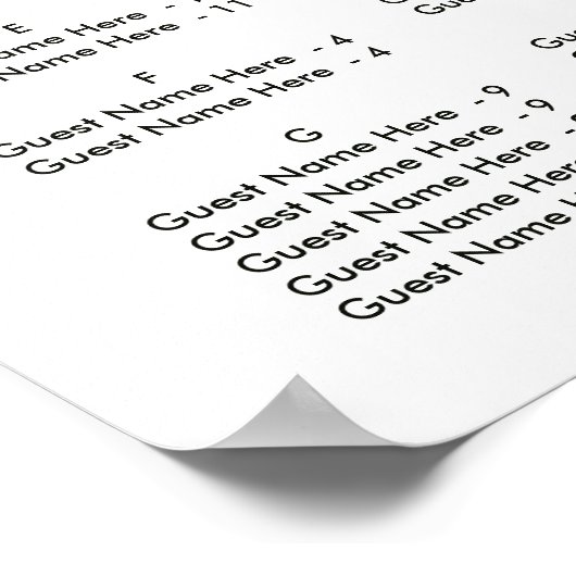 ALPHABETISCH BEDRIJFSSCHEMA POSTER (Hoek)