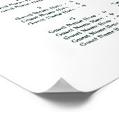 ALPHABETISCHE Orde Elegant Wedding Seding Chart Poster (Hoek)