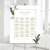 ALPHABETISCHE ORDE Tropische gouden bruiloft Poster