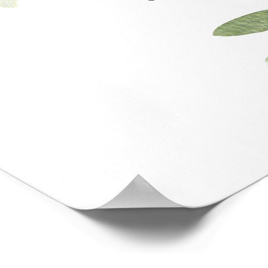 ALPHABETISCHE ORDER Greenery Wedding Seding Chart Poster (Hoek)