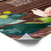 ALPHABETISCHE volgorde Rustige houtsemetriek Poster (Hoek)