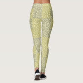 Alphabets Patroon 02 YW 2Tonesx4.bw Lyellow BG Leggings (Achterkant)