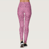 Alphabets Pattern 01 BW Pink BG Leggings (Achterkant)