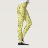 Alphabets Pattern 01 BW.w LYellow BG Leggings (Rechts)
