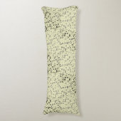 Alphabets Pattern 01 BW.w LYellow BG Lichaamskussen (Voorkant Verticaal)