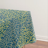 Alphabets Pattern 02 YW 2Tonesx4.bw DBlue BG Tafelkleed (Voorbeeld)