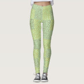 Alphabets Pattern 02 YW 2Tonesx4.bw Lgreen BG Leggings (Voorkant)
